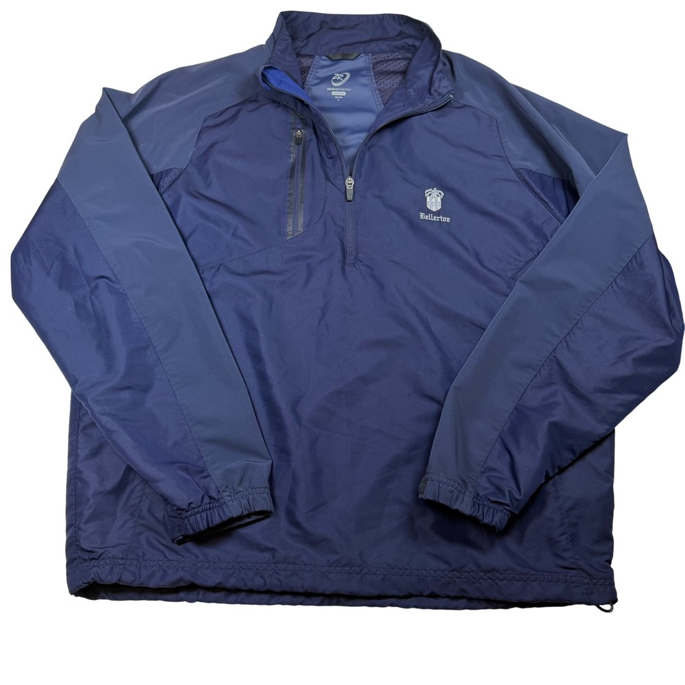 Zero Restriction Mens Tour Series Bellerive Golf Windbreaker Navy Blue Large